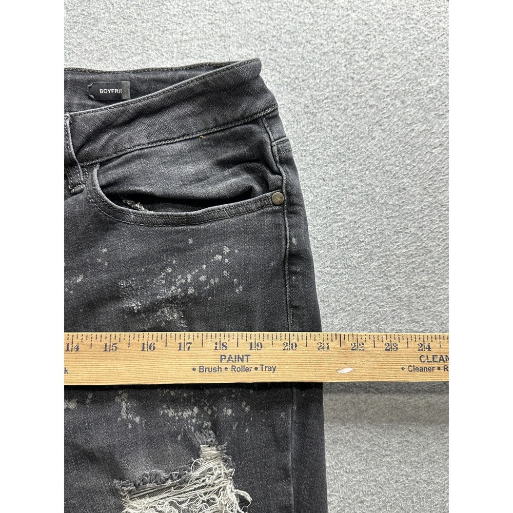 Judy Blue Jeans Womens 18W Plus Black Boyfriend Distressed Paint Splatter JB8867 - Picture 12 of 16